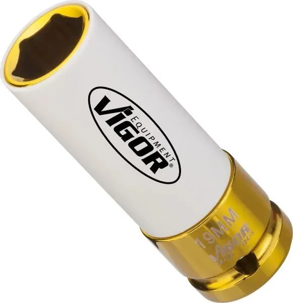 Головка ударна 1/2" 19 мм для шиномонтажу 85 мм (хромована) VIGOR V2473 (фото 1)