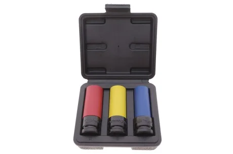 Набор ударных головок 1/2" для шиномонтажа 17-19-21 мм BLACK EDITION VIGOR V2522-BE