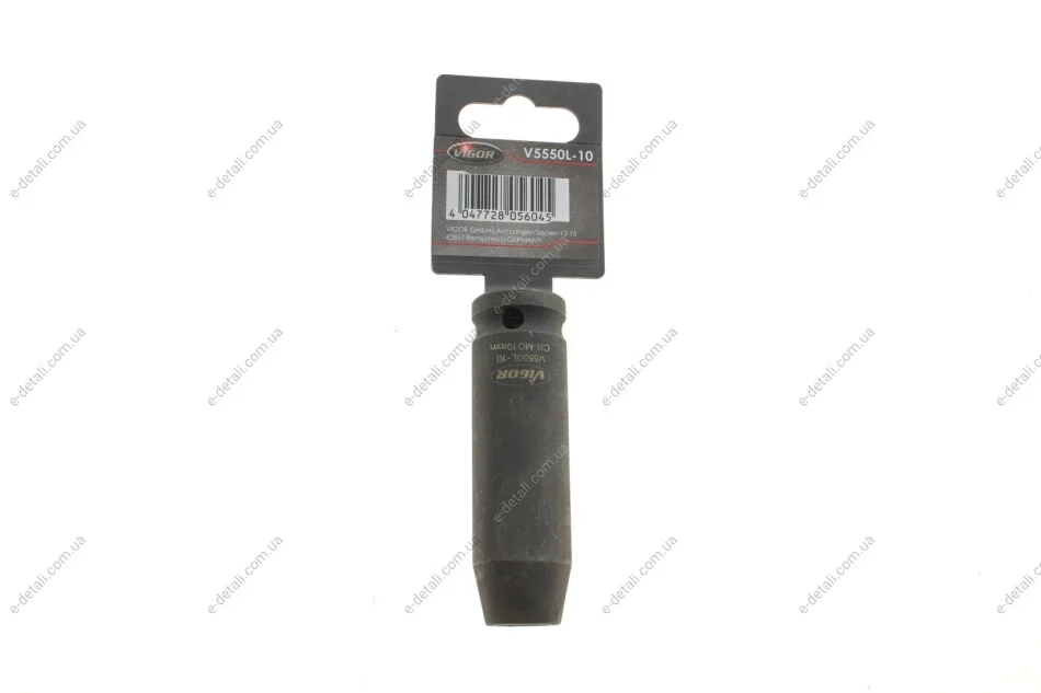 Головка торцевая ударная 1/2" 10 мм Long 82 мм VIGOR V5550L-10 (фото 1)