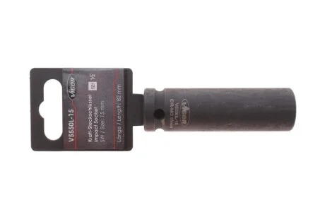 Головка торцевая ударная 1/2" 15 мм Long 85 мм VIGOR V5550L-15