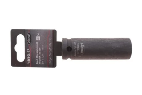 Головка торцевая ударная 1/2" 17 мм Long 85 мм VIGOR V5550L-17