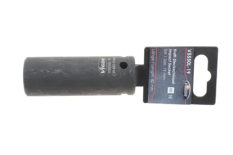 Головка торцевая ударная 1/2" 19 мм Long 85 мм VIGOR V5550L-19
