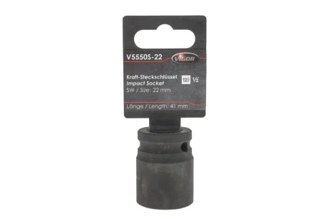 Головка торцевая ударная 1/2" 22 мм VIGOR V5550S-22