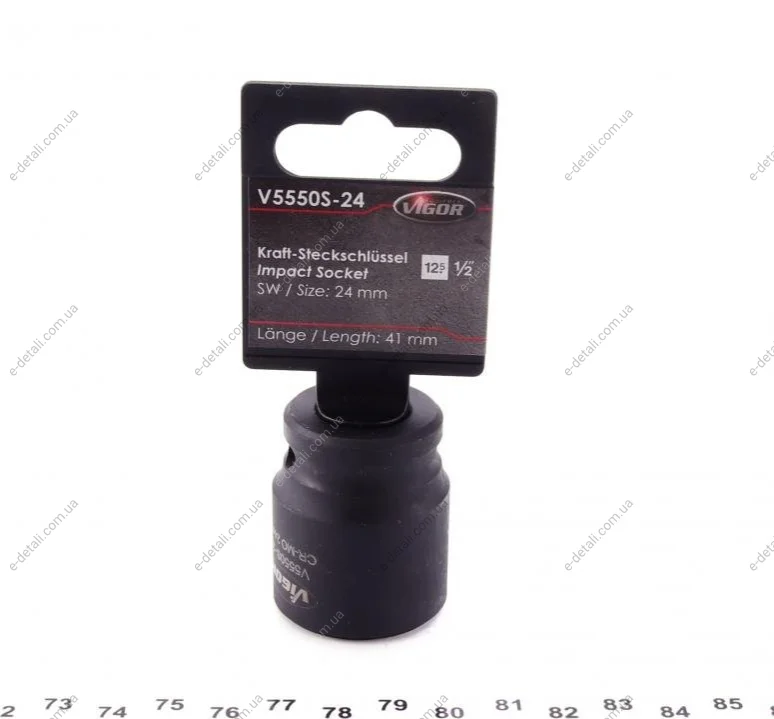 Головка торцевая ударная 1/2" 24 мм VIGOR V5550S-24 (фото 1)