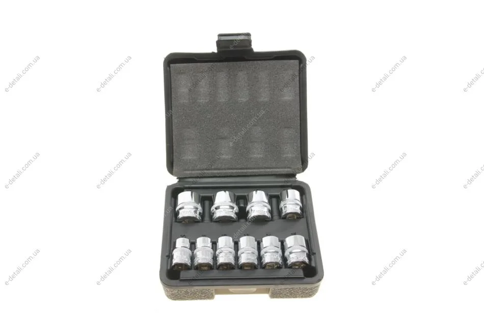 Набор головок 12-граней 3/8" 10-19 мм 10 ед. (хромированные) VIGOR V7538/10 (фото 1)