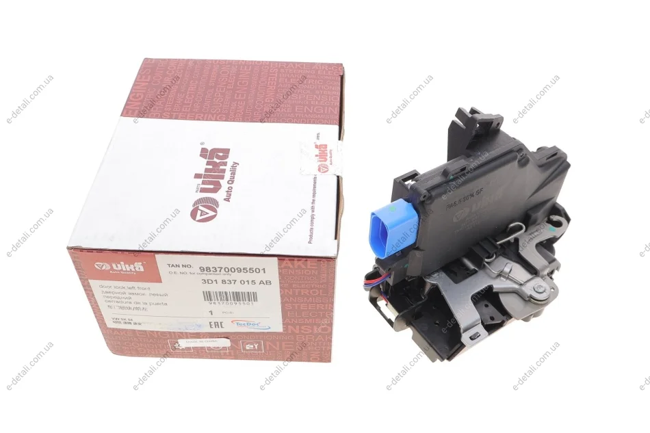 Замок дверей (передніх/L) VW Caddy/Golf/Touran/Touareg/Skoda Octavia 03-15 Vika 98370095501 (фото 1)