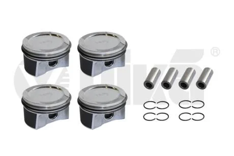 Комплект поршней с кольцами и пальцами (4шт) Skoda Octavia (00-13)/VW Passat (96-10)/audi A4 (00-08) vika Vika K11787901