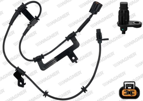 Датчик ABS перед. HYUNDAI i20 08-15 Л. WAGNER ABS00439