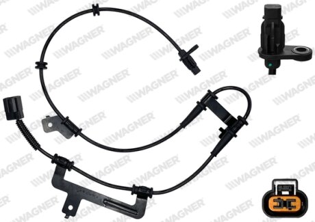Датчик ABS перед. HYUNDAI i20 08-15 Пр. WAGNER ABS00440