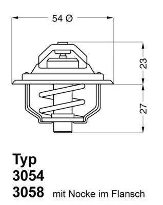 A_Термостат Opel Ascona B Commodore C Kadett D Manta B Rekord E - знято з виробництва WAHLER 305487D50 (фото 1)