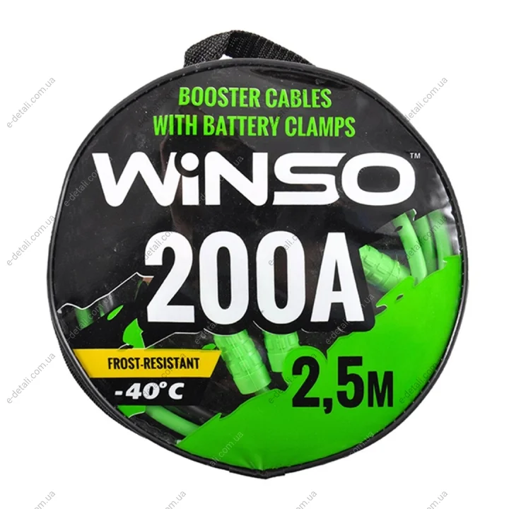 Провода-прикуриватели 200А, 2,5м, круглая сумка WINSO 138210 (фото 1)
