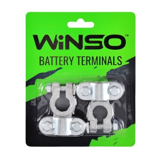 Клеммы аккумуляторные 2шт. блистер, свинцовые, вес 310 грамм (80шт/ящ)) WINSO 146600