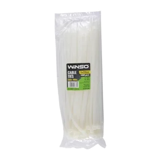 Хомуты пластиковые белые 7.6x350 (100шт).) WINSO 176350