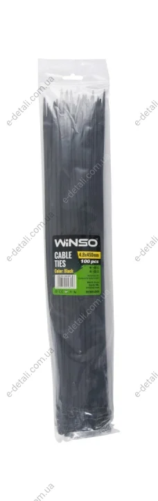 Хомути пластикові чорні 4,8x450 (100шт.) WINSO 248450 (фото 1)