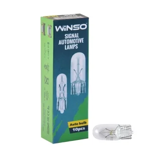 Лампа автомобільна міні 12V W5W 5W W2.1x9.5d 10шт.уп. WINSO 713230