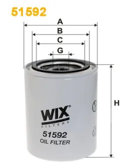 Фильтр масляный Caterpillar/Ford/JCB/New Holland WIX FILTERS 51592