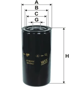 Фильтр масляный DAF 65 CF/F/Iveco M/MK 74- WIX FILTERS 51820E