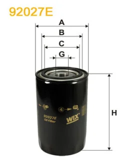 Фільтр масляний Volvo B10/F6/FL4 -03 WIX FILTERS 92027E