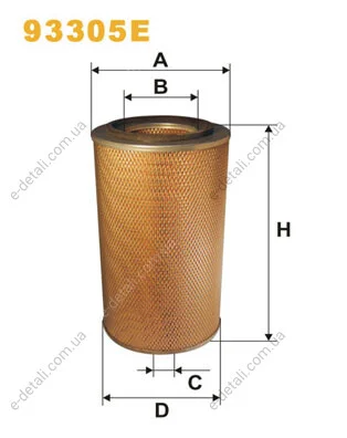 Фильтр воздушный Iveco MK 86-89 WIX FILTERS 93305E (фото 1)