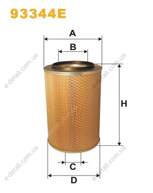 Фильтр воздушный Kamaz WIX FILTERS 93344E (фото 1)