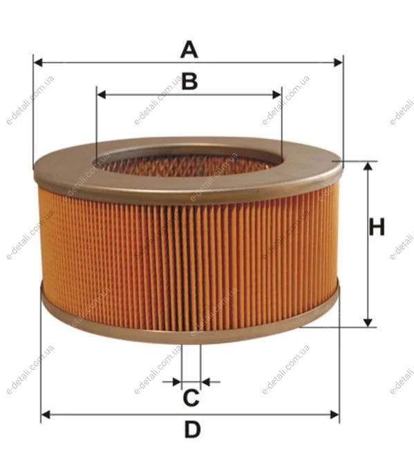 Фильтр воздушный MAZDA /AM427 (выр-во WIX-FILTERS) WIX FILTERS WA6101 (фото 1)