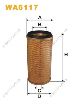 Фильтр воздуха WIX FILTERS WA6117 (фото 1)