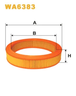 Фільтр повітряний Audi 100/80 1.6-2.1 i 76-94/VW Passat 1.3-1.9 i 73-88/Polo 09-1.3 75-94 WIX FILTERS WA6383