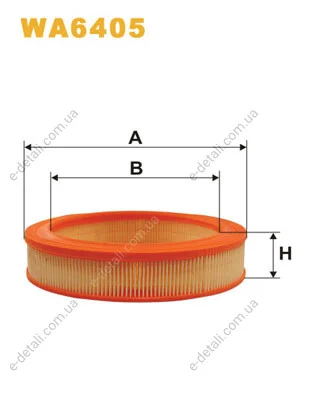 Фильтр воздушный Ford Transit 2.4D/2.5D 78-86 WIX FILTERS WA6405 (фото 1)