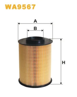 Фільтр повітряний Ford Connect 1.5-1.6TDCI 13-/Focus/Volvo 1.4-2.0/1.5-2.0TDCi/Mazda 3/5 1.6 CD 07- WIX FILTERS WA9567