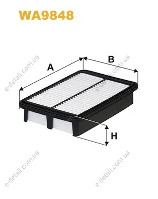 Фильтр воздушный Hyundai Creta 1.6/2.0 i 15-21 WIX FILTERS WA9848 (фото 1)