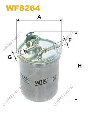 Фільтр паливний VW Sharan 1.9/2.0TDI 95-10 WIX FILTERS WF8264 (фото 1)
