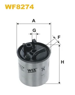 Фильтр топливный MB Sprinter/Vito 1.7D/2.1D/2.2D OM611/OM668 98-06 WIX FILTERS WF8274