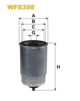 Фільтр паливний Hyundai Accent 1.5CRDI 02-06/Santa Fe 2.0/2.2CRDI 03.06-08.06 WIX FILTERS WF8398