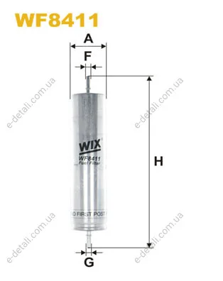 Фильтр топливный Land Rover Freelander 2.0 TD4 00-06 WIX FILTERS WF8411 (фото 1)