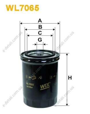 Фильтр масляный WIX FILTERS WL7065 (фото 1)