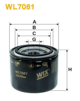 Фильтр масляный двигателя MITSUBISHI /OP536 (выр-во WIX-FILTERS) WIX FILTERS WL7081