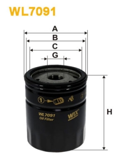 Фільтр оливний WIX FILTERS WL7091