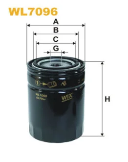 Фильтр масляный Toyota Land Cruiser (J4/J5/J6/J7/J8) 2.4-3.4 D/2.4-4.5 69-97 WIX FILTERS WL7096
