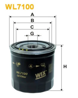 ФІЛЬТР ОЛИВИ WIX FILTERS WL7100