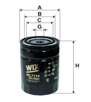 Фільтр оливний WIX FILTERS WL7114 (фото 1)