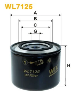 Фильтр масляный VW T4 1.9D/TD/Audi A6 2.5TDI -97 WIX FILTERS WL7125