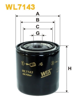 Фільтр оливний WIX FILTERS WL7143 (фото 1)