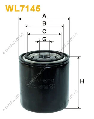 Фільтр масляний Suzuki Grand Vitara 2.5 01-03 WIX FILTERS WL7145 (фото 1)