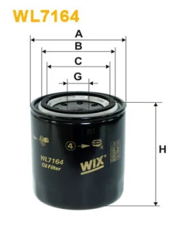Фильтр масляный Mazda 626 2.0 87-90/Volvo XC70 2.5 T5/T6 15-16 WIX FILTERS WL7164