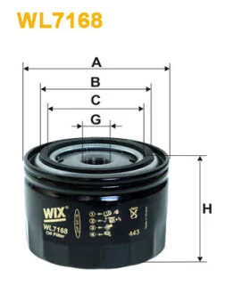 Фильтр масляный Lada/Ford Sierra/Scorpio 2.0/2.8/2.9 87-98 WIX FILTERS WL7168