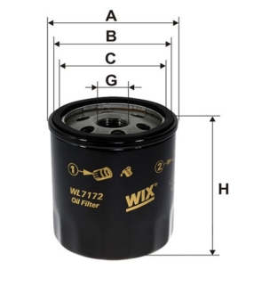 Фільтр оливний WIX FILTERS WL7172
