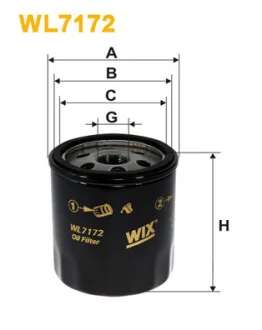 Фильтр масляный Toyota Camry 3.0i 91-06/Land Cruiser 84-/Hilux 97- WIX FILTERS WL7172