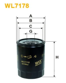 Фильтр масляный WIX FILTERS WL7178