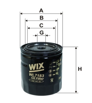 Фільтр оливний WIX FILTERS WL7183 (фото 1)
