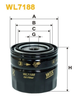 Фільтр оливний WIX FILTERS WL7188 (фото 1)